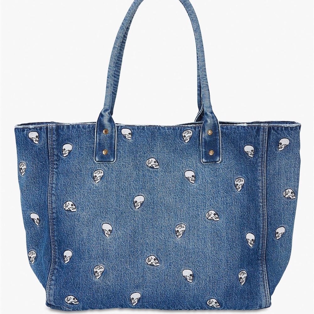 **DISO** Lucky Brand Barrel Skull Embroidered Tote